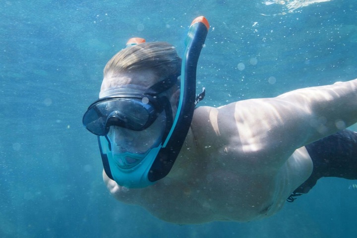 MASKA DO SNORKELINGU NURKOWANIA PEŁNOTWARZOWA HYDRO PRO BESTWAY 24060 * S/M