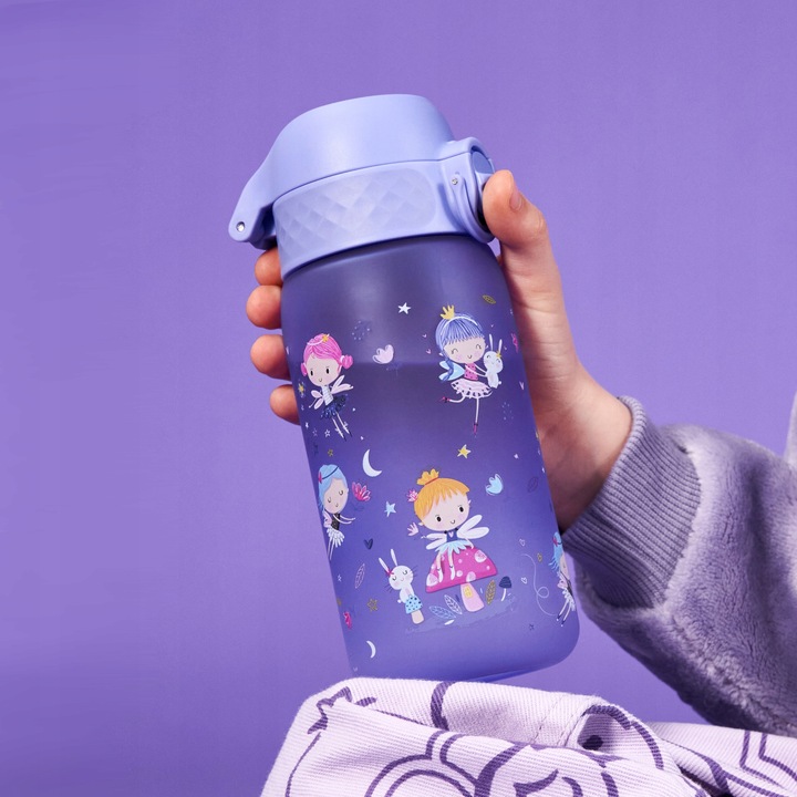 BUTELKA BIDON NA WODĘ DLA DZIEWCZYNKI FIOLET WROŻKA CZARODZIEJKA ION8 0,35