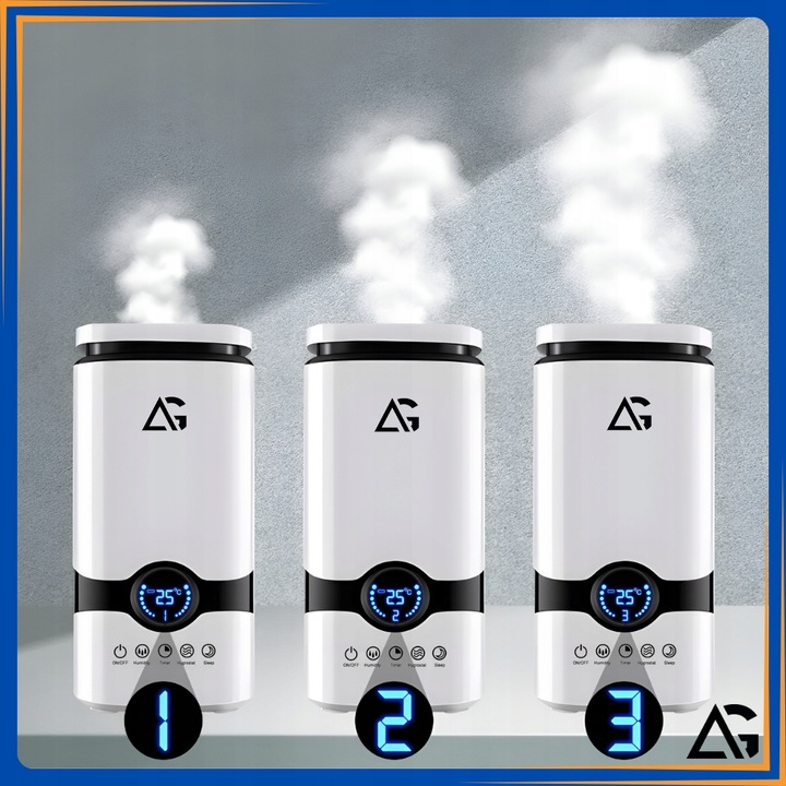 NAWILŻACZ POWIETRZA JONIZATOR AROMATERAPIA DYFUZOR TIMER PILOT I 12x OLEJKI