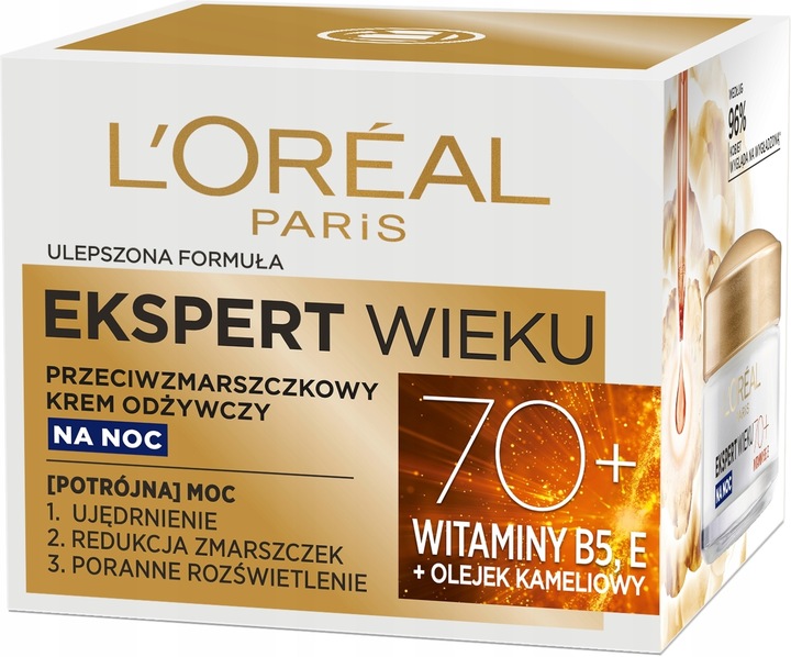 Loreal Ekspert Wieku 70+ Przeciwzmarszczkowy Krem Do Twarzy Na Noc 50ml