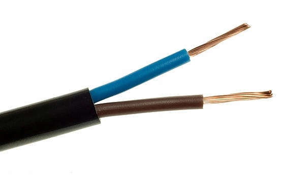 Przewód elektryczny linka OMYp 2x0,5 25m Czarny