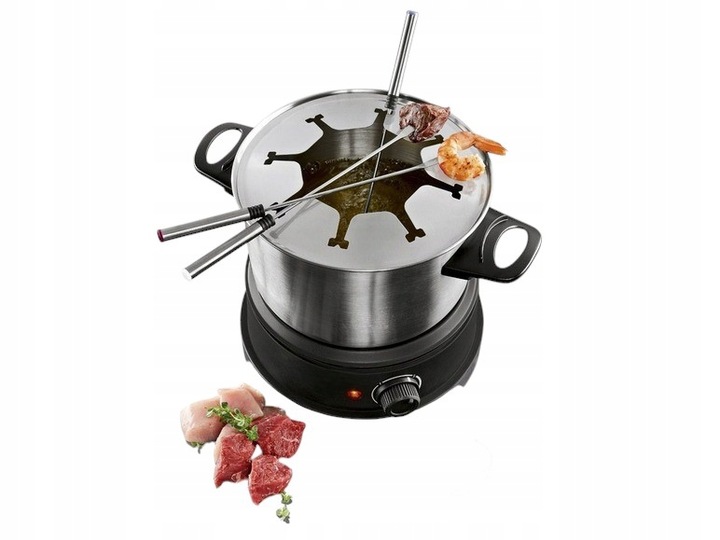 ZESTAW DO FONDUE FOUNDE ELEKTRYCZNY GARNEK DLA 8 OSÓB 1500W 3L 8 X WIDELEC