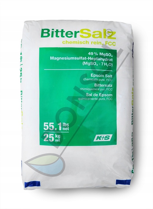 Sól Epsom czysta gorzka siarczan magnezu CZDA 25kg