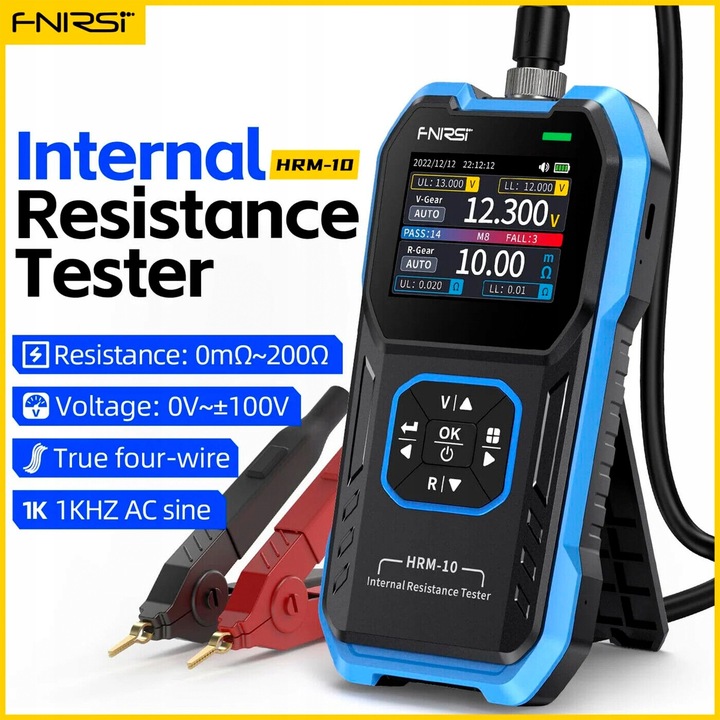 FNIRSI HRM-10 tester miernik rezystancji wewnętrznej