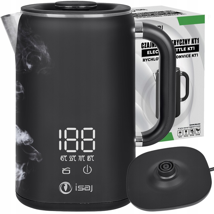 Czajnik elektryczny z regulacją temperatury 1.7L 1500W ISAJ KT1
