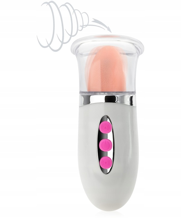 SSĄCY WIBRATOR + RUCHOMY JĘZYK - DO WAGINY ŁECHTACZKI I SUTKÓW