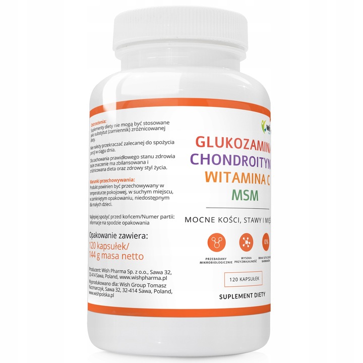 GLUKOZAMINA CHONDROITYNA MSM WITAMINA C Stawy 240k