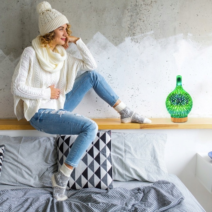 NAWILŻACZ POWIETRZA DYFUZOR ZAPACHOWY AROMATERAPIA JONIZATOR NOCNA