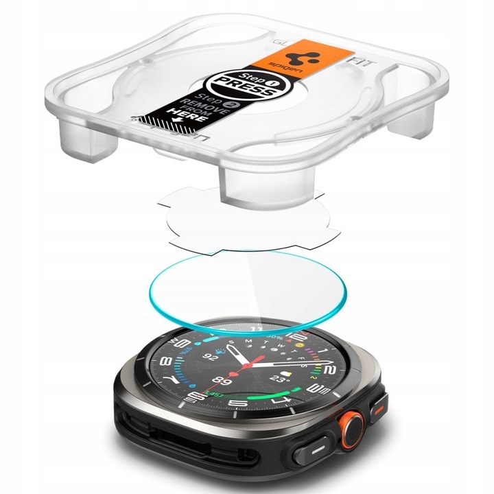 2x SZKŁO Hartowane SPIGEN EZ + Aplikator do Samsung Galaxy Watch Ultra 47mm