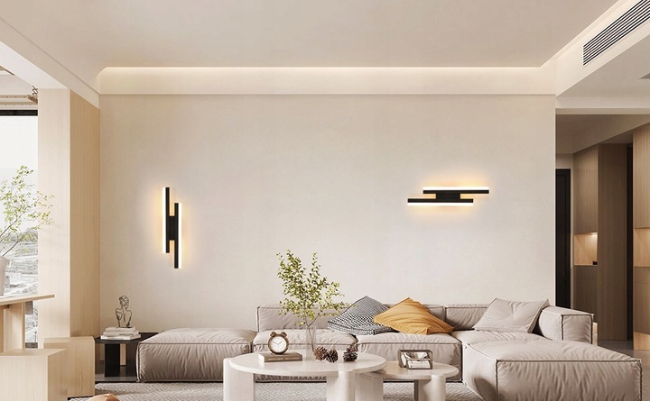 LAMPA LINIOWA SCIENNA LED KINKIET CZARNA ŚCIEMNIALNA NOWOCZESNA DO