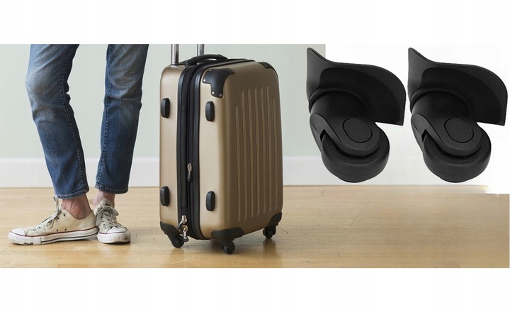 2 SZT CZARNE KÓŁKO DO WALIZKI CZĘŚCI WALIZEK TORBY