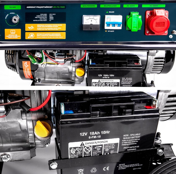 GENERATOR PRĄDU AGREGAT PRĄDOTWÓRCZY TRÓJFAZOWY OHV MIEDŹ AVR 15KM