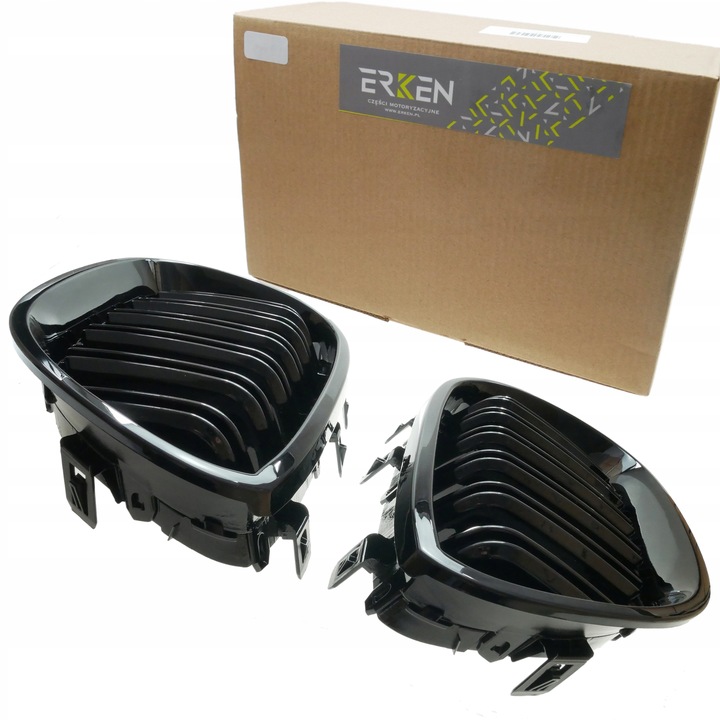 Nerki atrapa grill CZARNY POŁYSK do BMW E60 E61 M5