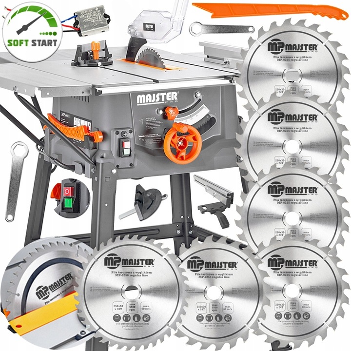 PIŁA STOŁOWA 3400W krajzega przecinarka 4-blaty tarczowa start SOFT