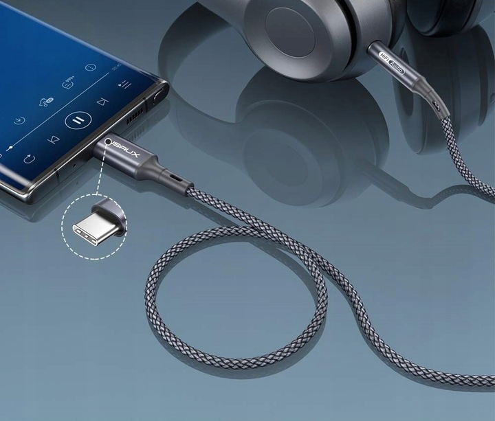 JSAUX Kabel USB C na AUX 1m , Typ C do Jack 3,5 mm