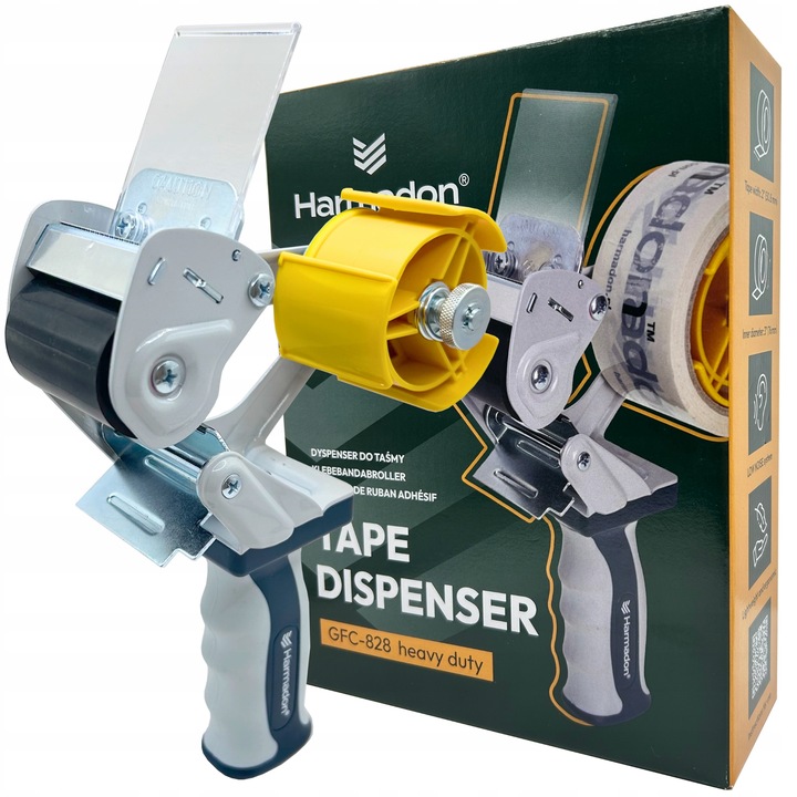 DYSPENSER DO TAŚMY PAKOWEJ HARMADON GFC 828 ZAKLEJARKA DO TAŚM APLIKATOR