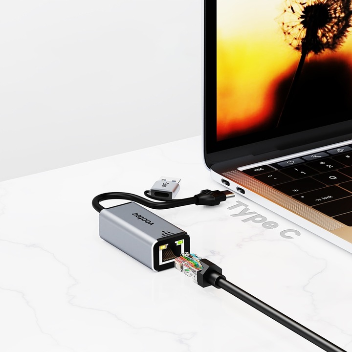 PRZEJŚCIÓWKA USB ETHERNET ADAPTER KARTA SIECIOWA LAN GIGABIT RJ45 1000 MBPS