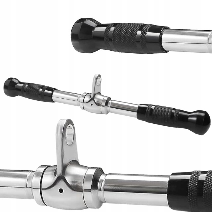 UCHWYT DRĄŻEK DO WYCIĄGU ATLASU OBROTOWY PROSTY GRYF 50CM NA BICEPS