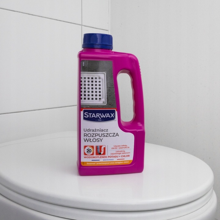 UDRAŻNIACZ ŚRODEK DO UDRAŻNIANIA RUR ROZPUSZCZA WŁOSY 900 ML STARWAX