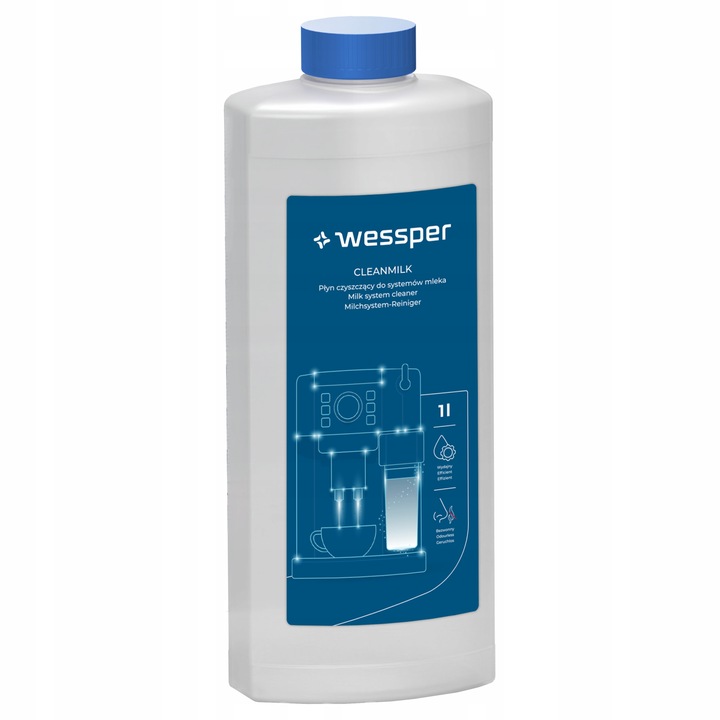Wessper CleanMilk 1L płyn do czyszczenia systemu mleka w ekspresie do