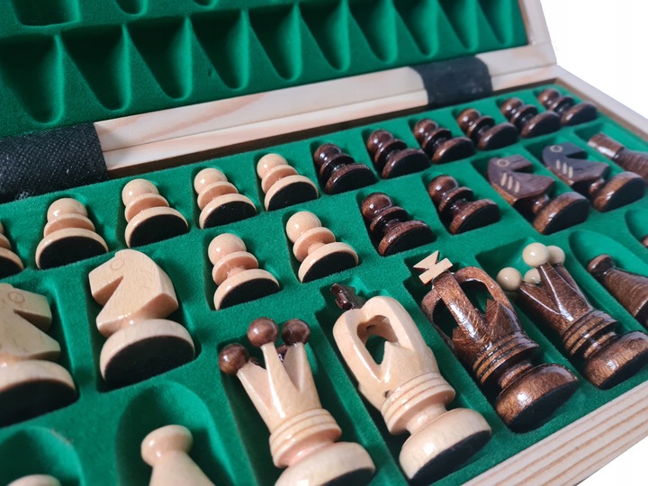 Szachy Drewniane Wypalane 35x35 cm