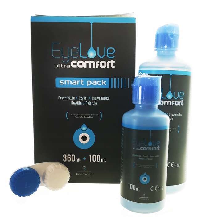 Płyn do soczewek EyeLove ultraComfort SmartPack 360 ml + 100 ml +