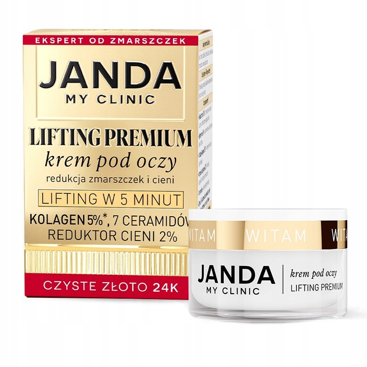 JANDA LIFTING PREMIUM Krem pod oczy z ceramidami Redukcja zmarszczek