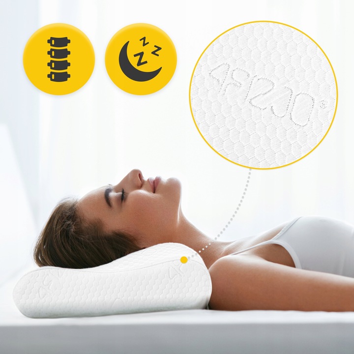 PODUSZKA ORTOPEDYCZNA PROFILOWANA Z PIANKI MEMORY REHABILITACYJNA DO