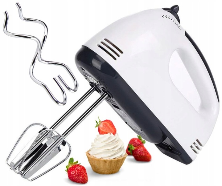 MIKSER RĘCZNY ROBOT KUCHENNY 7 PRĘDKOŚCI + 4 KOŃCÓWKI ZESTAW MOCNY