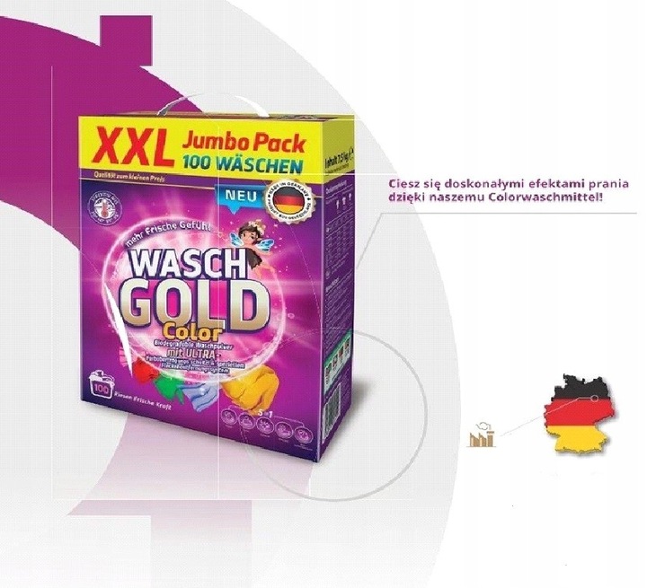 Proszek do prania Wasch Gold Color XXL Megapack do 100 prań 7,5 kg