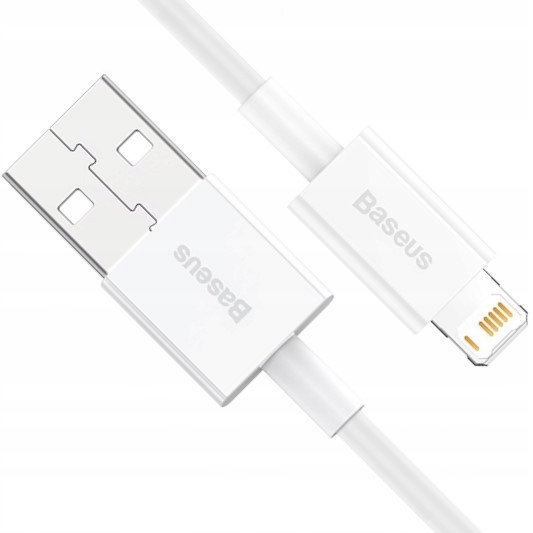 BASEUS KABEL PRZEWÓD USB LIGHTNING DO IPHONE 2.4A BEZPIECZNY MOCNY 1M
