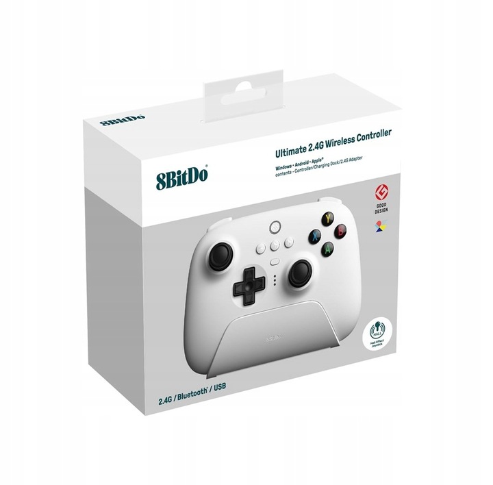 8BitDo Ultimate 2.4G Pad PC Hall Ed/White