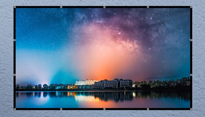 EKRAN PROJEKCYJNY do projektora Rzutnika Przenośny Zwijany 16:9 120 Cali