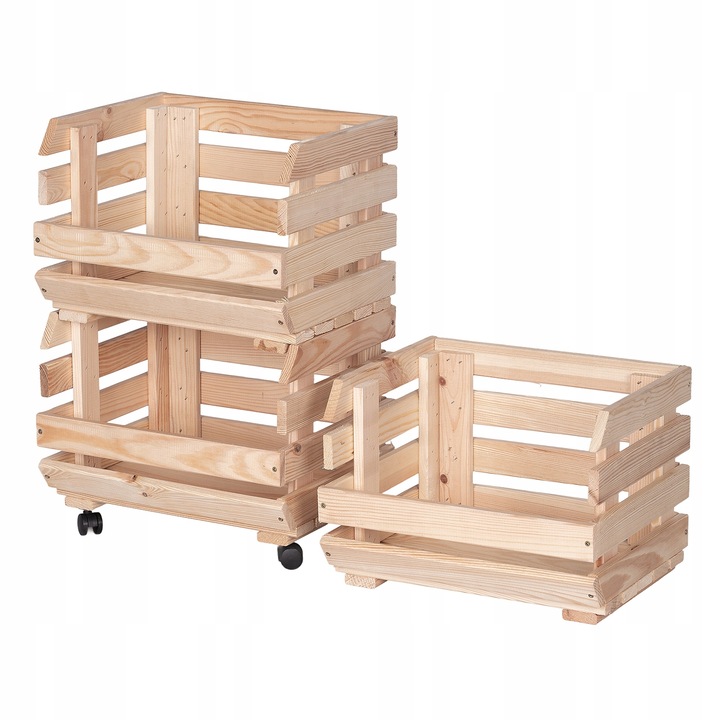 Skrzynki skrzynka pojemnik na warzywa owoce 4 kółka regał PRODUCENT