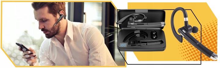 ZESTAW SŁUCHAWKOWY BEZPRZEWODOWA SŁUCHAWKA DO ROZMÓW BLUETOOTH 5.1