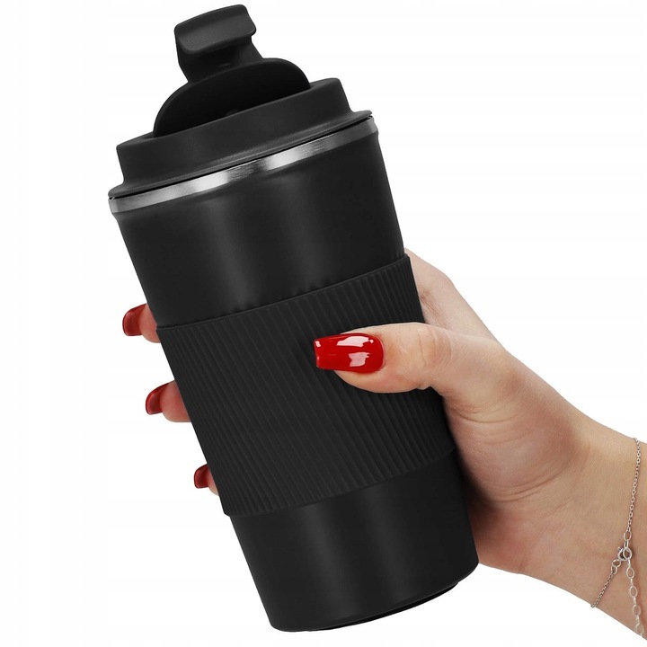 TERMOS KUBEK PRÓŻNIOWY TURYSTYCZNY termiczny stalowy NA HERBATĘ KAWĘ 0,5L