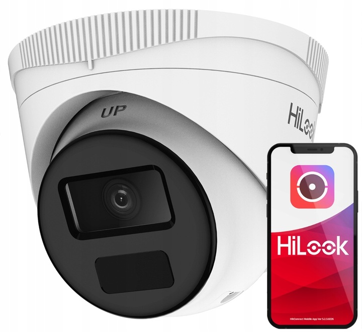 Kamera IP zewnętrzna 4MPX 1440p IR20m PoE Kopułka HiLook by Hikvision