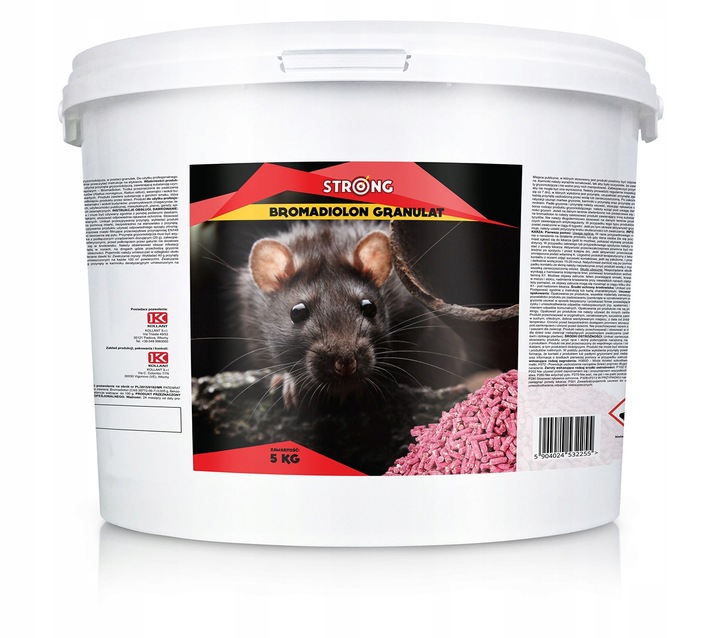 STRONG SILNA TRUTKA PRZYNĘTA GRANULAT NA MYSZY I SZCZURY BROMADIOLON 5