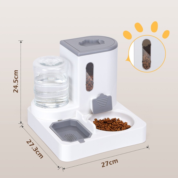 AUTOMATYCZNY PODAJNIK WODY I KARMY MISKA DLA KOTA I PSA DOZOWNIK 2W1