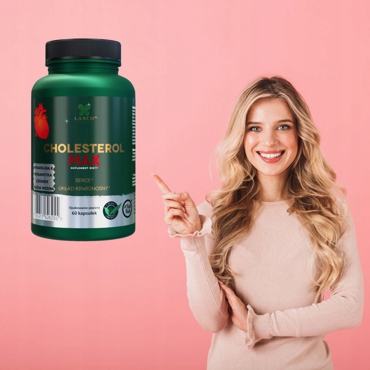 CHOLESTEROL MAX PREMIUM - LDL HDL MONAKOLINA K CZERWONY RYŻ Lanco 60 kaps.