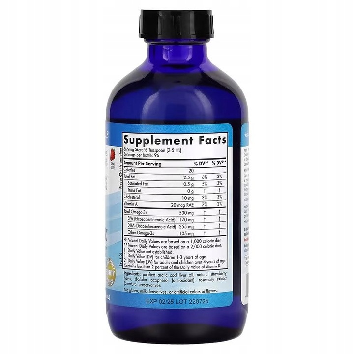 Omega-3 dla dzieci 530mg 237ml Truskawka