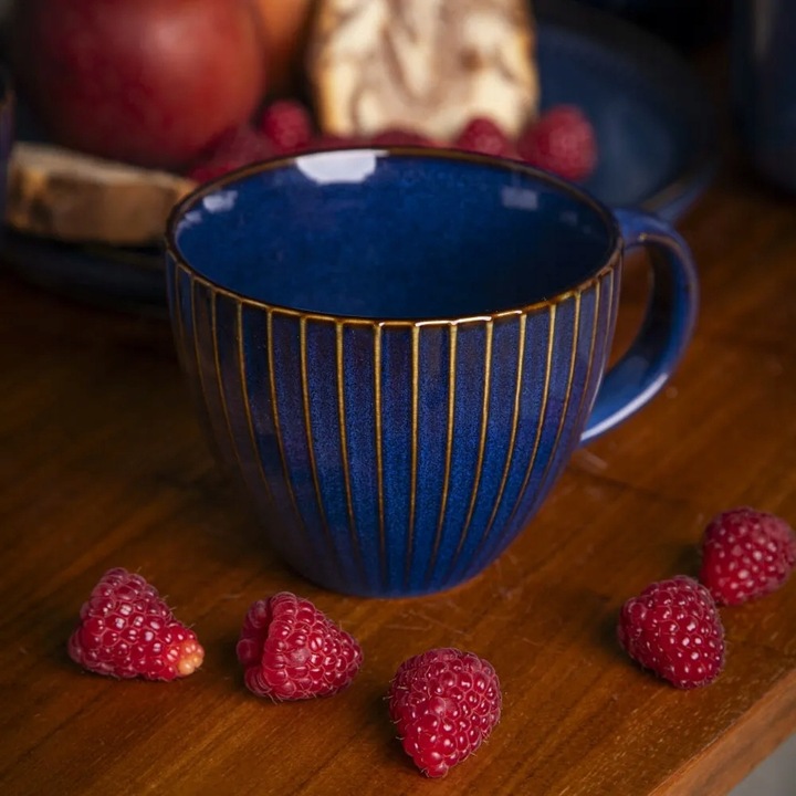 Filiżanki komplet 6 filiżanek do kawy Altom Design Reactive Stripes 450 ml