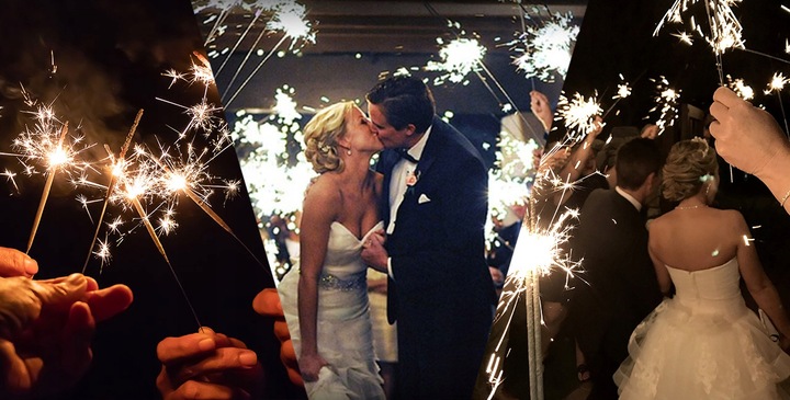 DŁUGIE ZIMNE OGNIE WERSJA WESELNA 70cm 40 sztuk