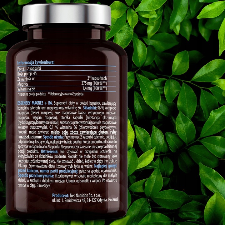MAGNEZ NA SKURCZE ZMECZENIE STRES SEN 100% RWS COMPLEX 4 FORMY + WIT B6