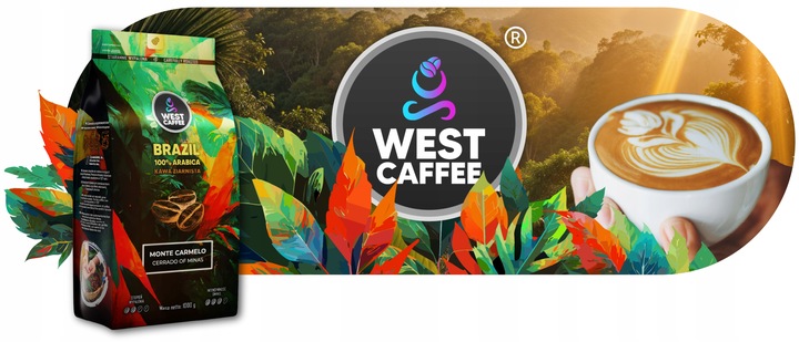 Kawa ziarnista Brazylia 1kg Świeżo Palona - 100% Arabica - Monte Carmelo