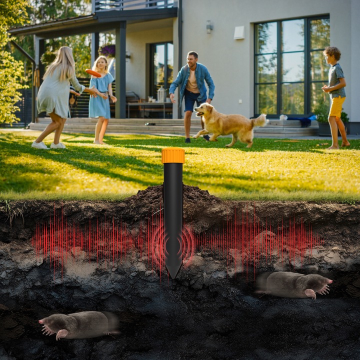 ODSTRASZACZ NA KRETY NORNICE SZCZURY ODSTRASZACZ KRETÓW NORNIC DO 800