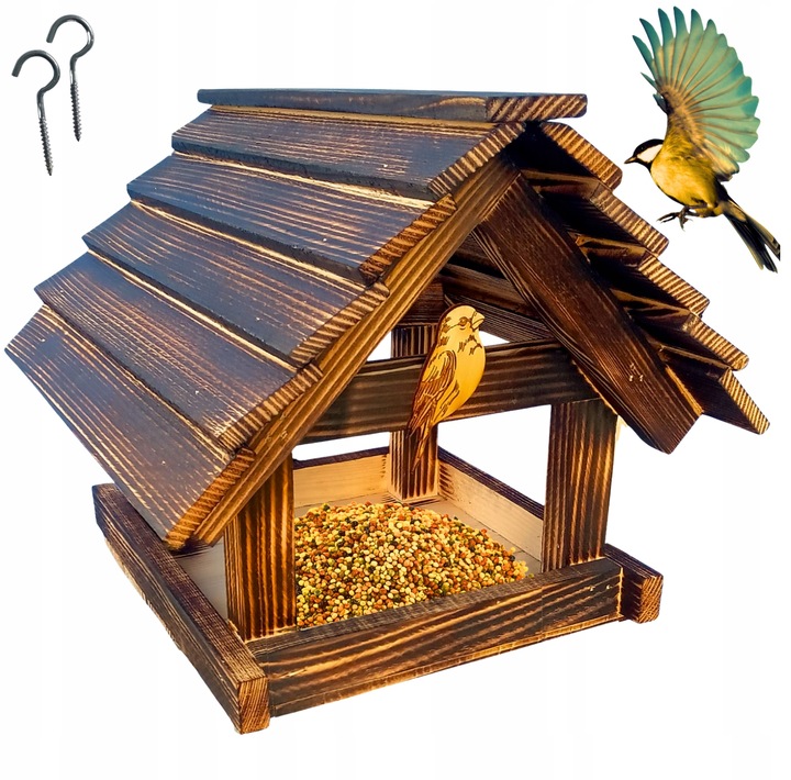Karmnik Dla Ptaków Duży Na Prezent PREMIUM XXL Budka Ozdoba Ogrodu +