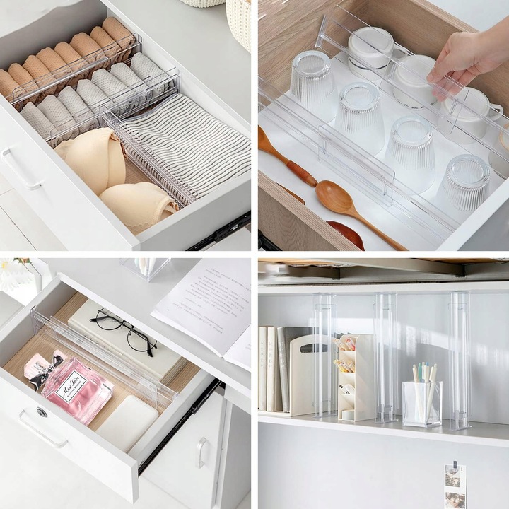 8szt ORGANIZER DO SZUFLADY PRZEGRÓDKA REGULOWANA SEPARATOR