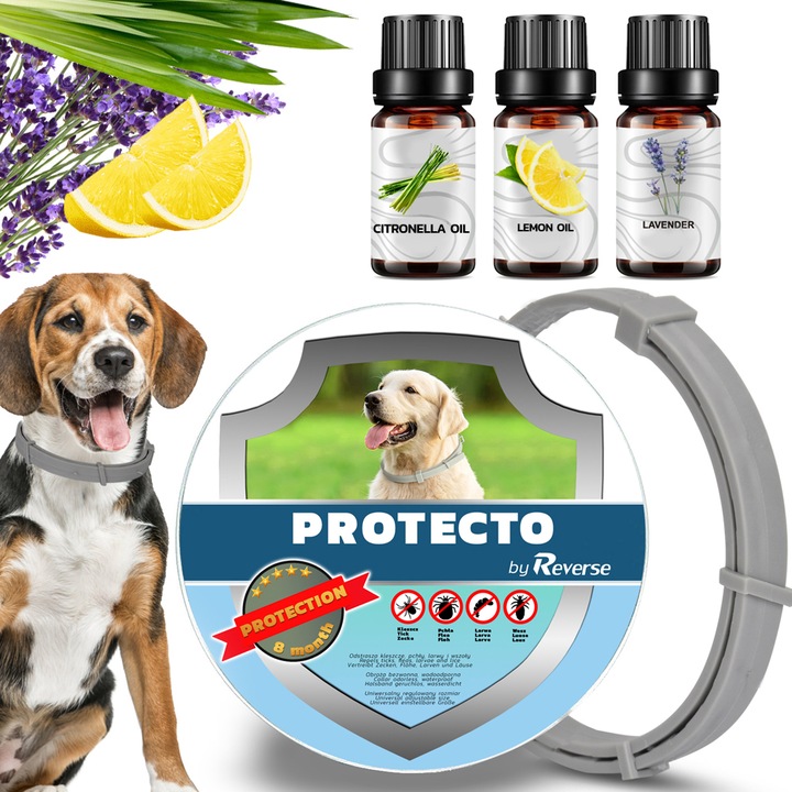 OBROŻA DLA PSA NA PCHŁY KLESZCZE 8 MSC UNIWERSALNA