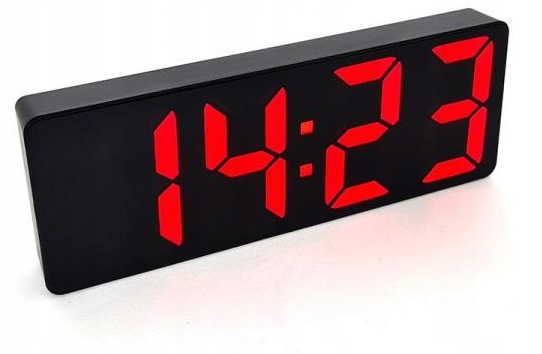 ZEGAR ELEKTRONICZNY LED BUDZIK ZEGAREK Z ALARMEM B